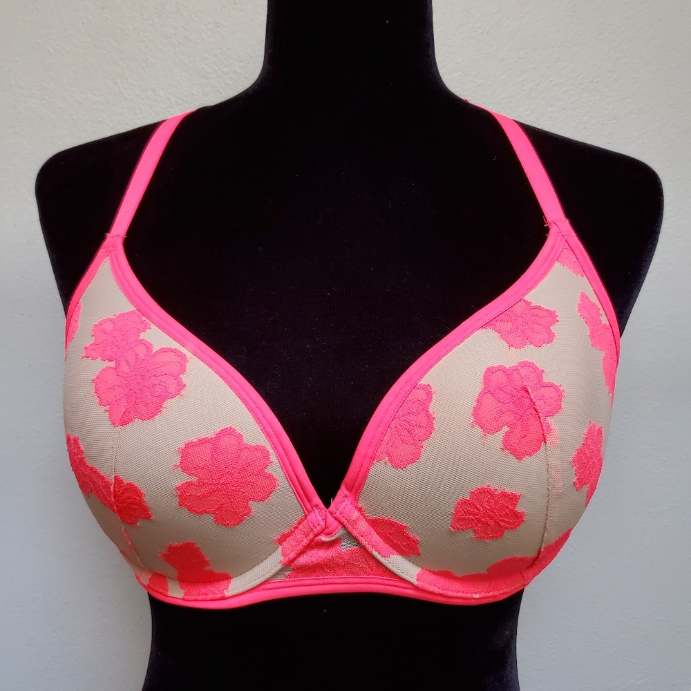 Pink Victoria's Secret 34D Lace Racerback Bra - Picture 4 of 16